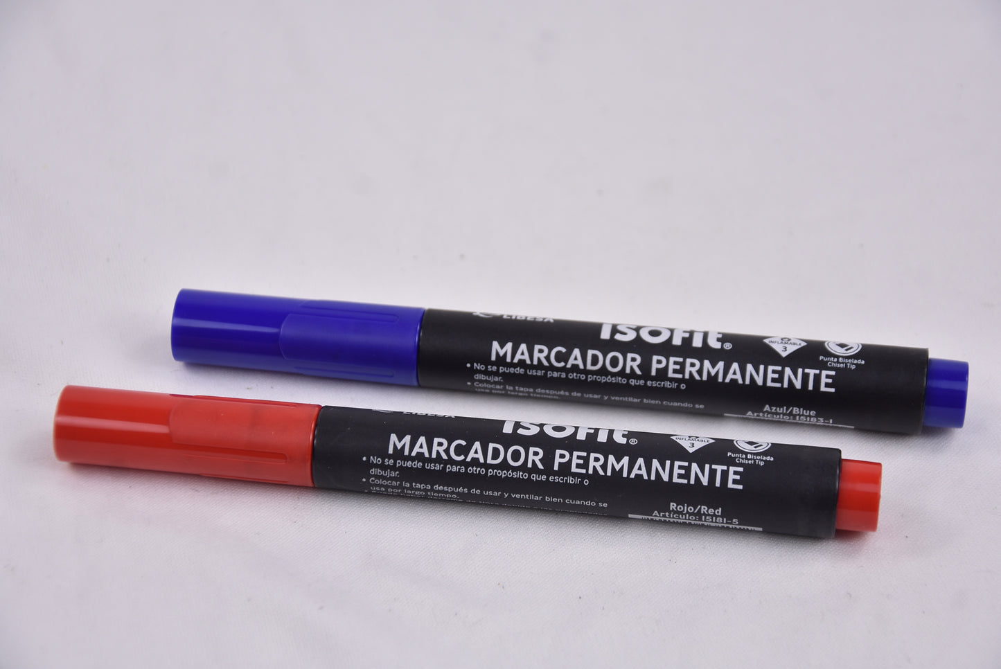 Marcador Permanente Isofit Azul, Rojo y negro
