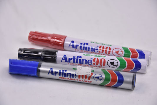 Marcador Permanente Artline 90 Azul , Rojo y Negro